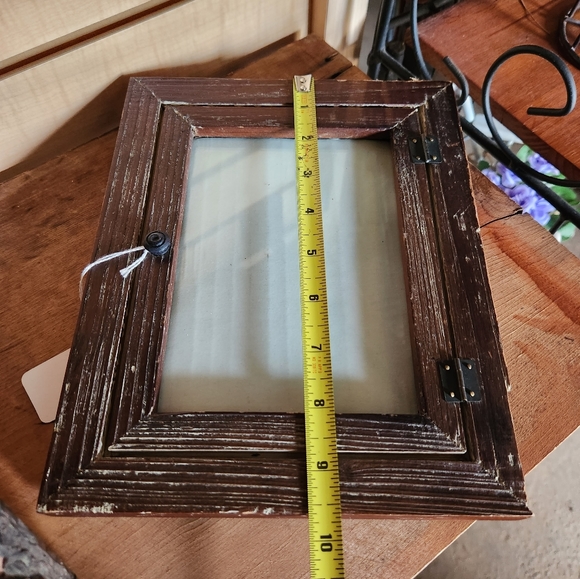Rustic Door Photo Picture Frame Brown with Black Knob - Picture 6 of 7
